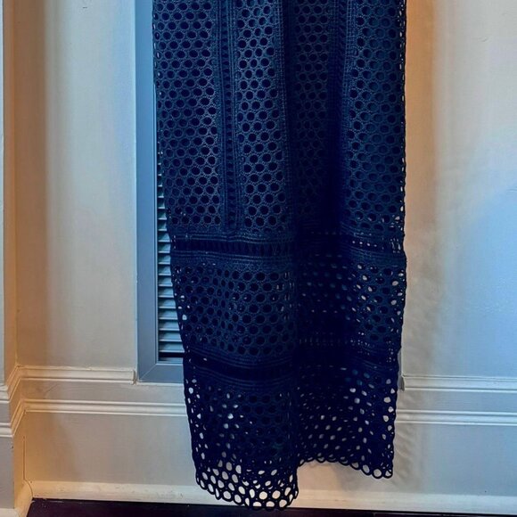 SELF-PORTRAIT NAVY FULL LENGTH DRESS (US SIZE 4) - Picture 3 of 4